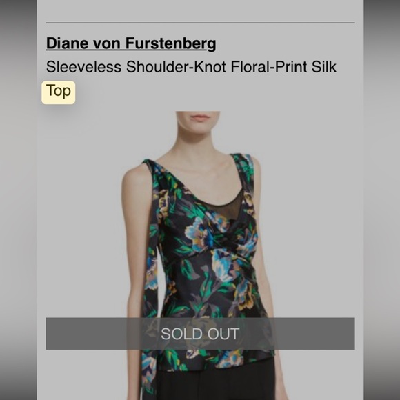Diane Von Furstenberg Silk Knot Tank Size p - Picture 12 of 12